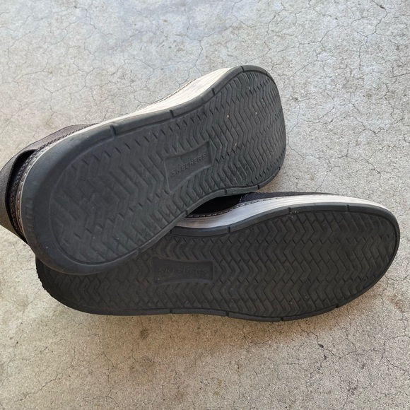 Men's Skechers Moreno Welmar Black/gray Low Trainers Slip On Loafer Shoes Sz 11 - Picture 5 of 6